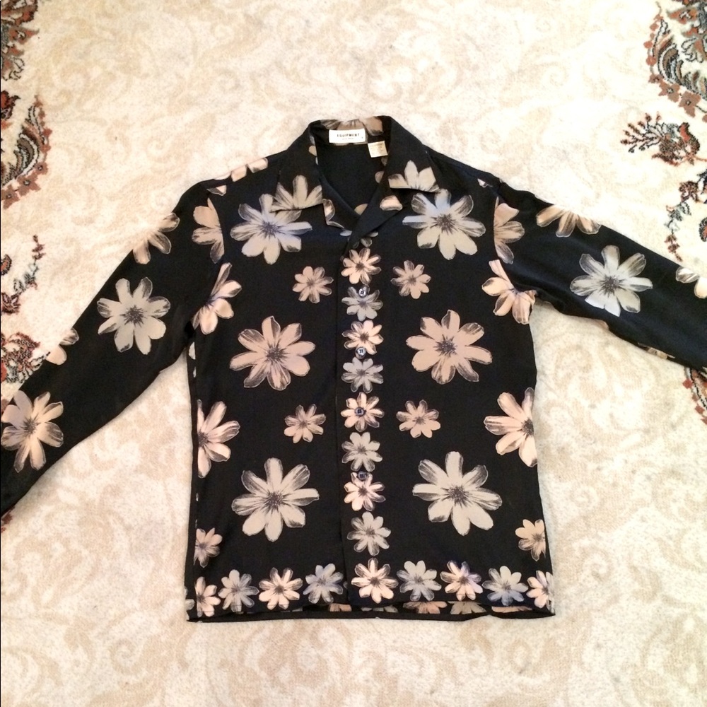 EQUIPMENT 100% Silk Floral Button Down Shirt